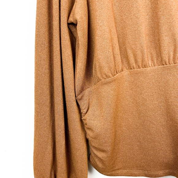 Cleo Sparkly Brown Long Sleeve Ladies Top - Picture 4 of 10